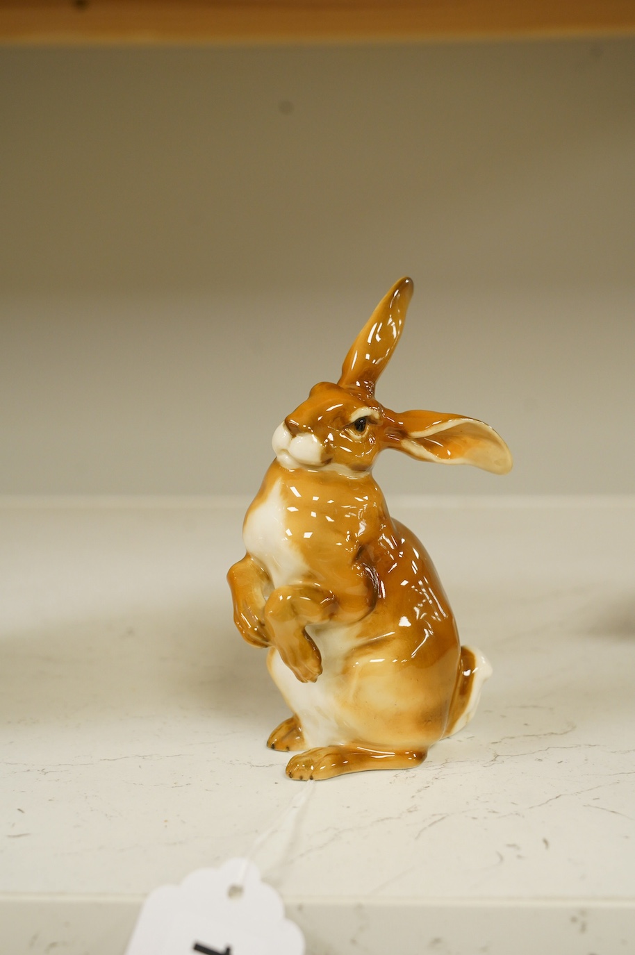 A Hutschenreuther No.14 Standing Hare, impressed mark Tooter, 14cm high. Condition - good